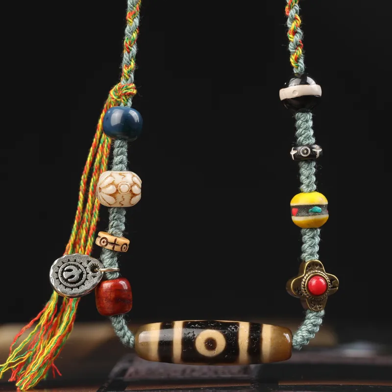 Gu He Agate Jade Necklaces Unisex-4