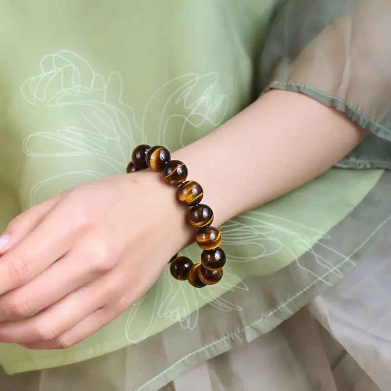 Gu He Tiger's Eye Stone Jade Bracelets Unisex-6