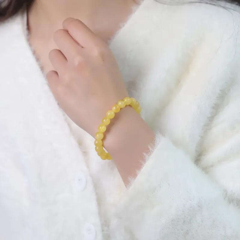 Gu He Amber/Beeswax Bracelets Unisex-5