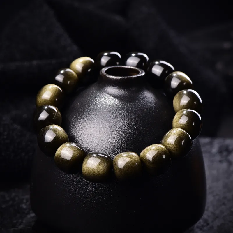 Gu He Obsidian Bracelets Unisex-7
