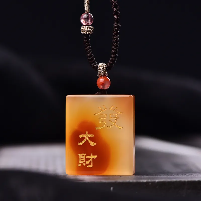 Gu He Agate Jade Necklaces Unisex-6