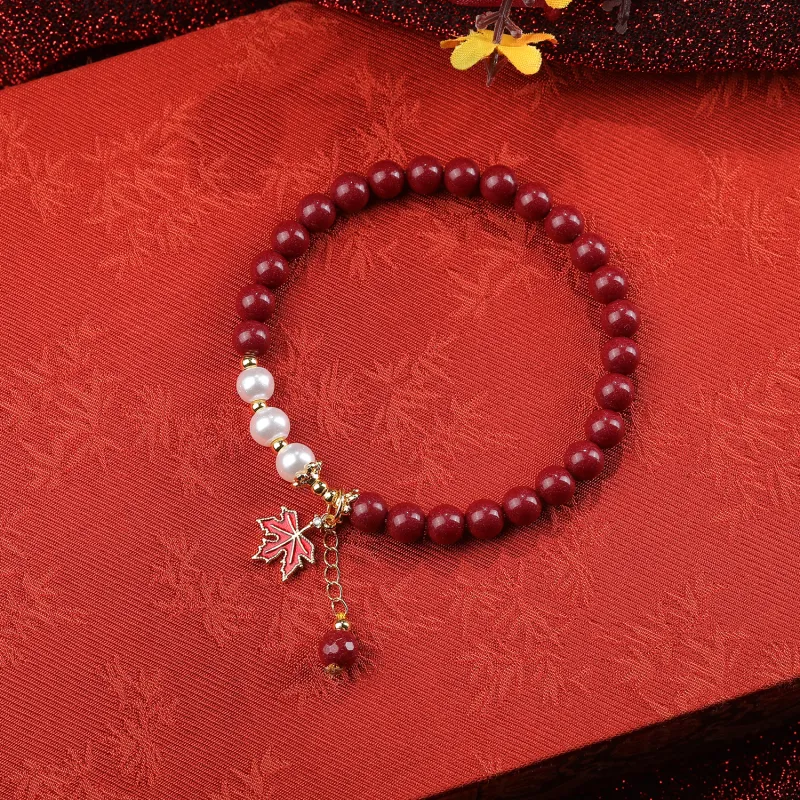 Gu He Reconstructed Cinnabar Bracelets Unisex-6