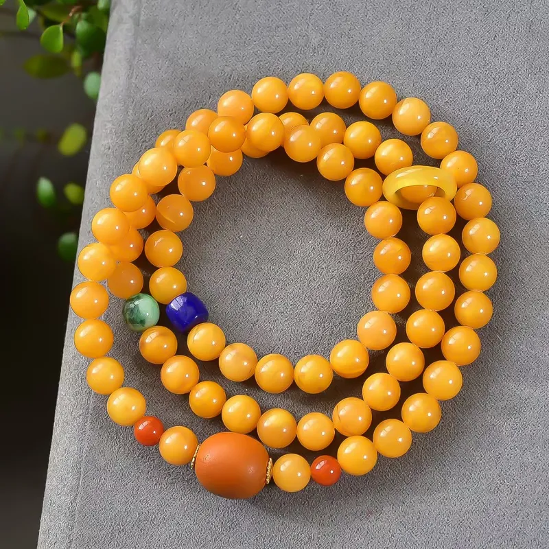 Gu He Amber/Beeswax Bracelets Unisex-2