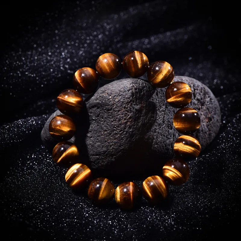Gu He Tiger's Eye Stone Jade Bracelets Unisex-5