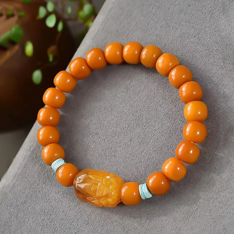 Gu He Amber/Beeswax Bracelets Unisex-2