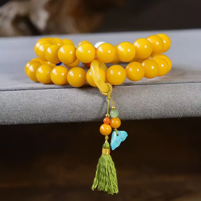 Gu He Amber/Beeswax Bracelets Unisex-4