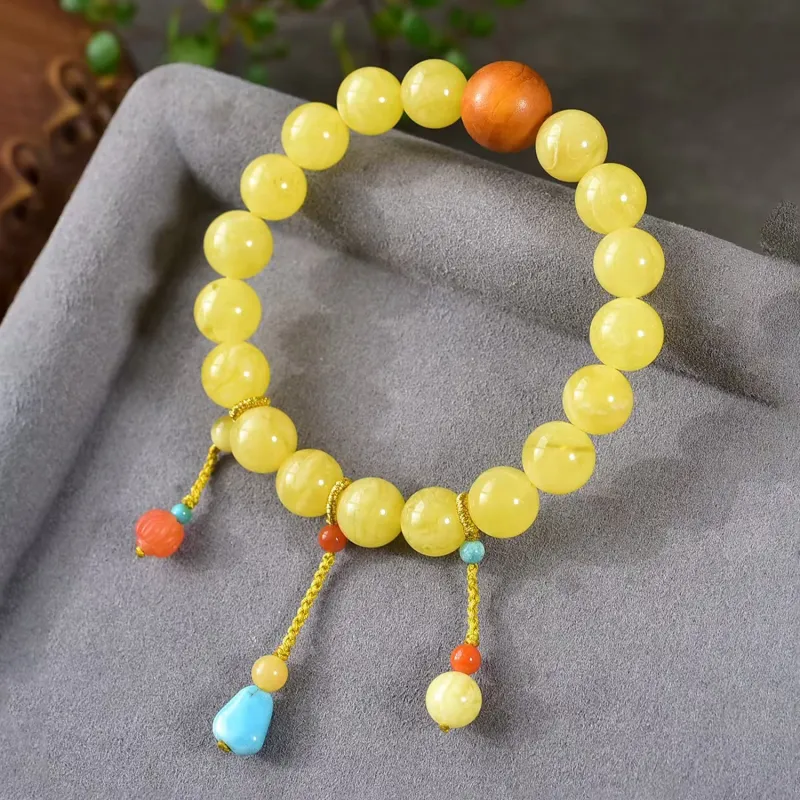 Gu He Amber/Beeswax Bracelets Unisex-2