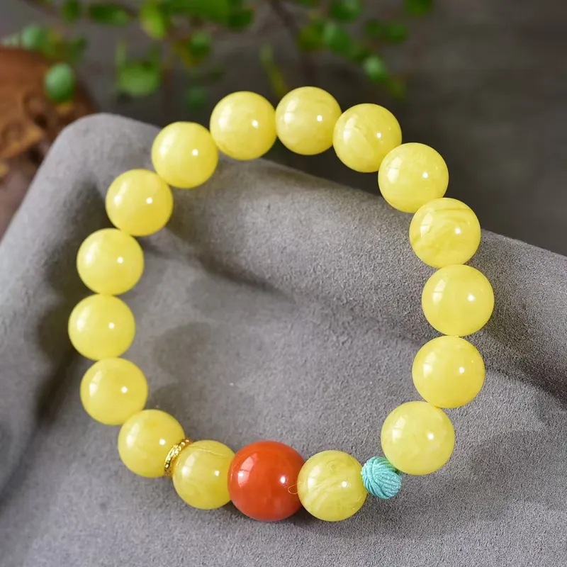 Gu He Amber/Beeswax Bracelets Unisex-2