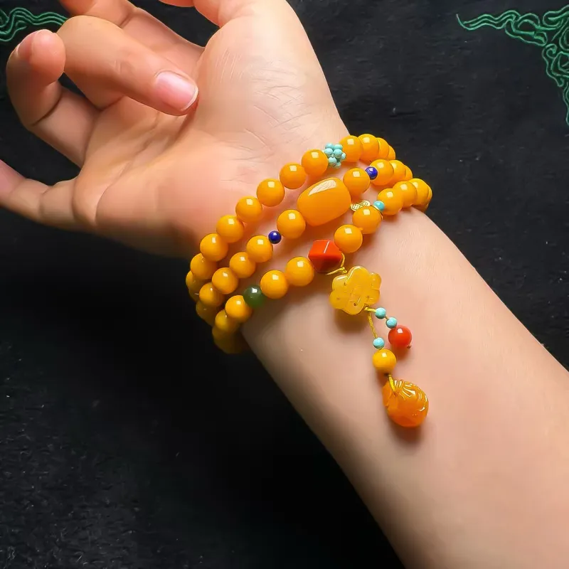 Gu He Amber/Beeswax Bracelets Unisex-3