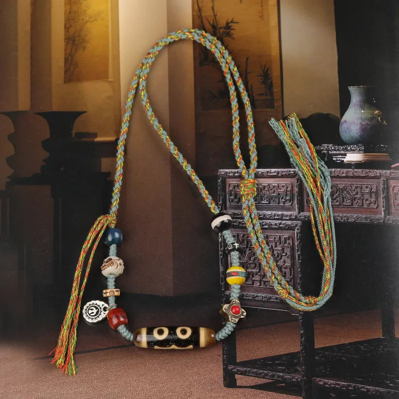 Gu He Agate Jade Necklaces Unisex-1