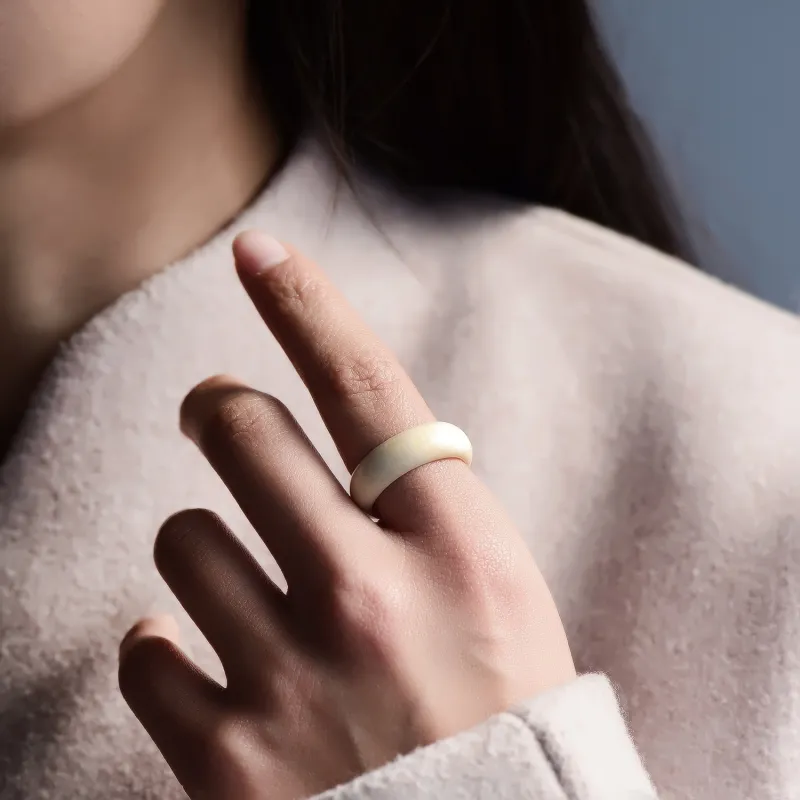 Gu He Mammoth Jade Rings Unisex-6