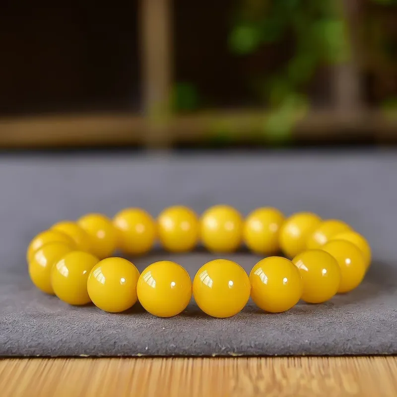 Gu He Amber/Beeswax Bracelets Unisex-4