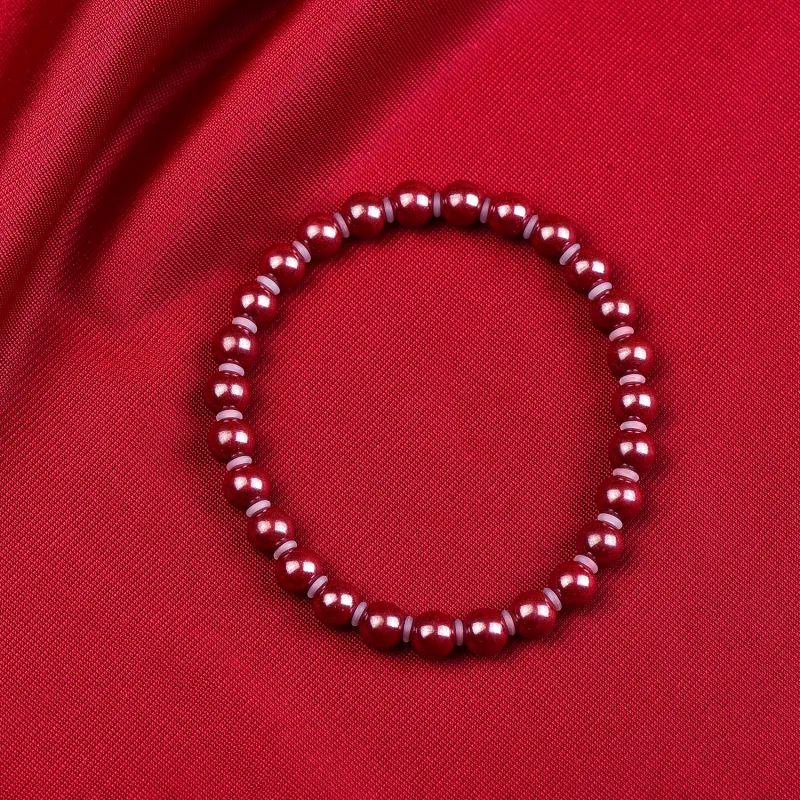 Gu He Natural Cinnabar Jade Bracelets Men's-1