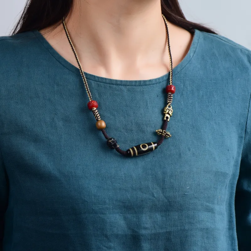Gu He Jade Necklaces Unisex-6