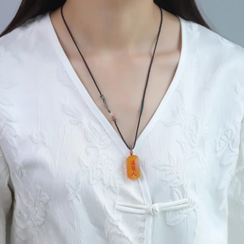 Gu He Jade Necklaces Unisex-1