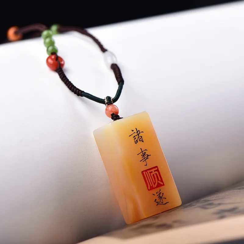 Gu He Jade Necklaces Unisex-3