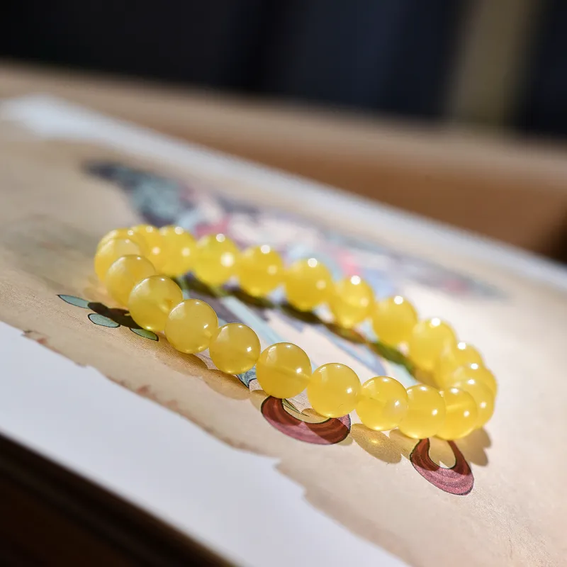 Gu He Amber/Beeswax Bracelets Unisex-4