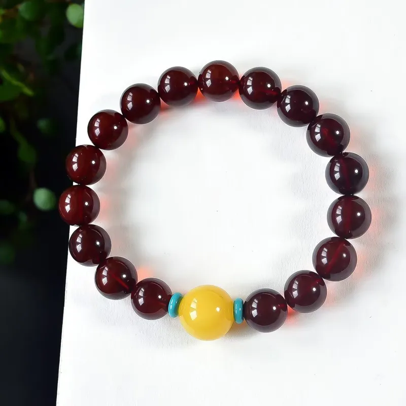 Gu He Amber/Beeswax Bracelets Unisex-4