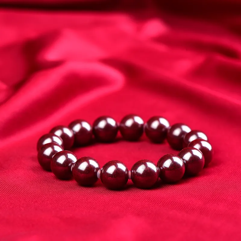 Gu He Natural Cinnabar Jade Bracelets Men's-23