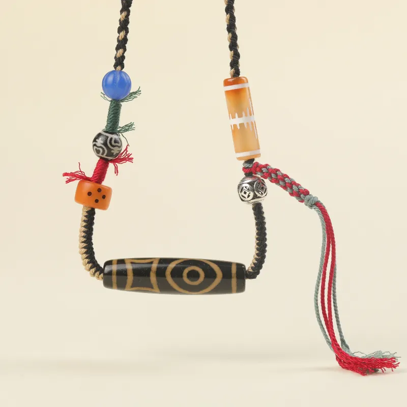 Gu He Agate Jade Necklaces Unisex-3