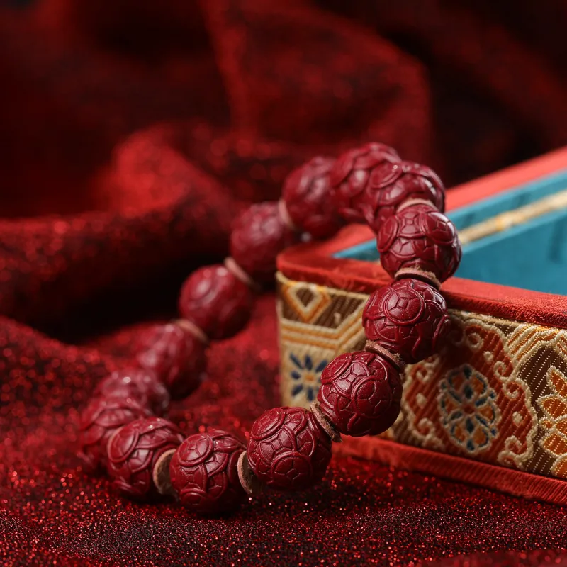 Gu He Reconstructed Cinnabar Bracelets Unisex-2