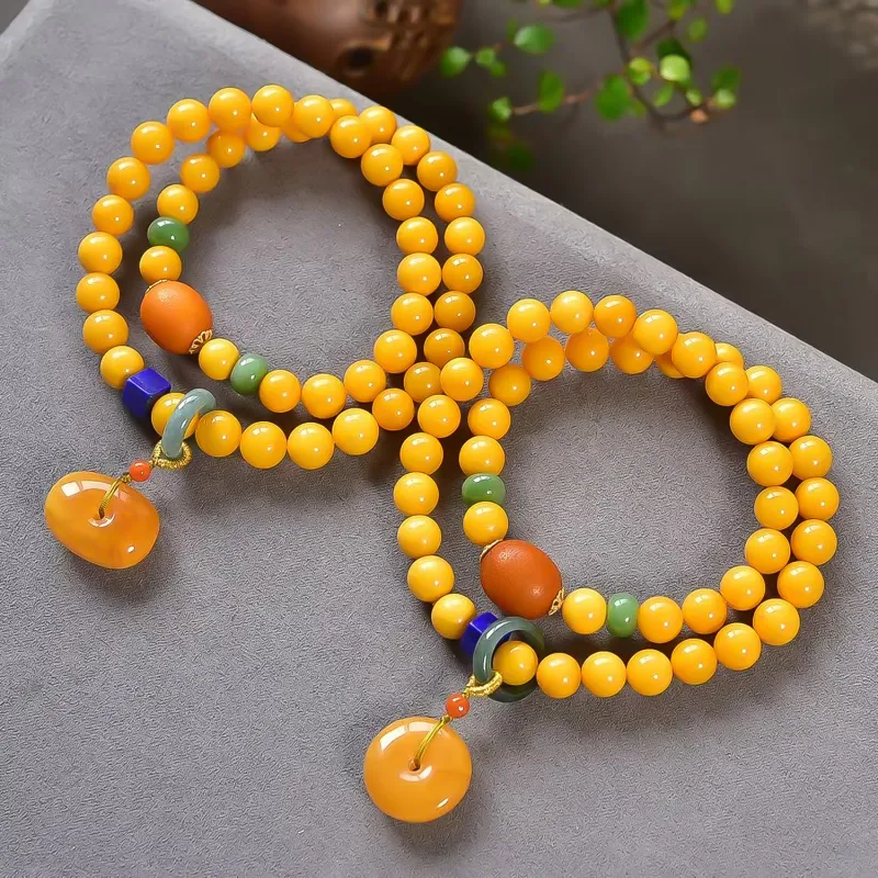 Gu He Amber/Beeswax Bracelets Unisex-2