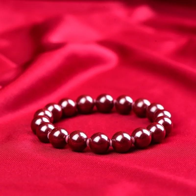 Gu He Natural Cinnabar Jade Bracelets Men's-16
