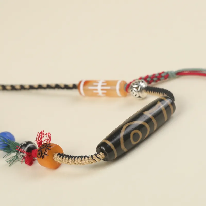 Gu He Agate Jade Necklaces Unisex-5