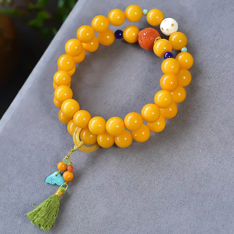 Gu He Amber/Beeswax Bracelets Unisex-2
