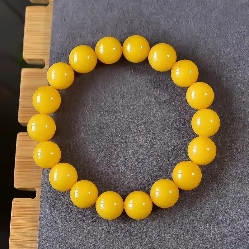 Gu He Amber/Beeswax Bracelets Unisex-1