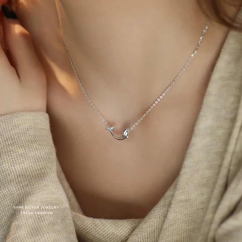 MOVER S999 Fine Silver Necklaces Women's-1