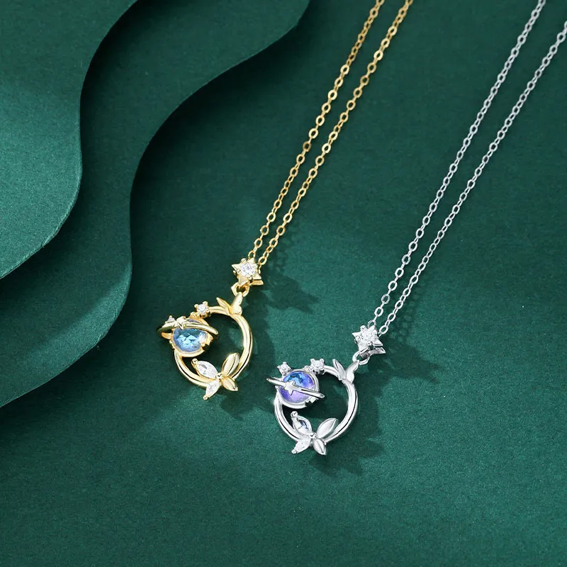 MOVER S999 Fine Silver Necklaces Women's-5