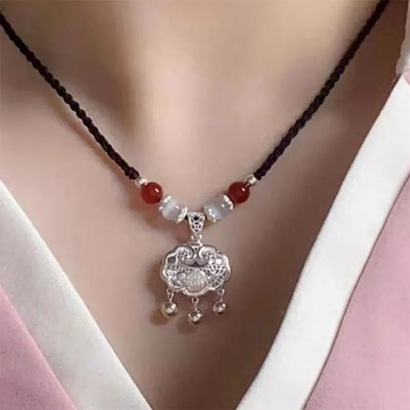 MOVER S999 Fine Silver Necklaces Women's-4