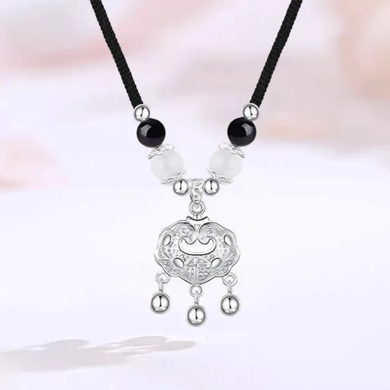 MOVER S999 Fine Silver Necklaces Women's-2