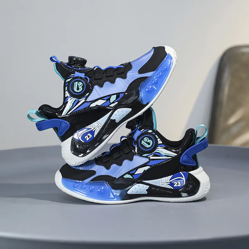 ROBINHOOD Slip Resistant Cushioning Wear Resistant Lightweight Cushioning Low Top Children's Basketball Shoes Kids'-5