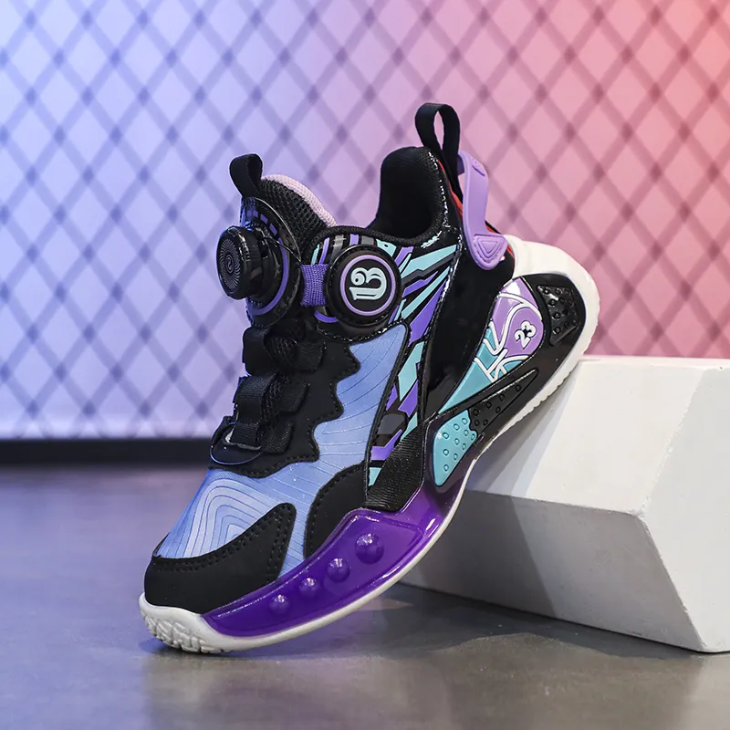 ROBINHOOD Slip Resistant Cushioning Wear Resistant Lightweight Cushioning Low Top Children's Basketball Shoes Kids'-7
