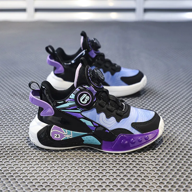 ROBINHOOD Slip Resistant Cushioning Wear Resistant Lightweight Cushioning Low Top Children's Basketball Shoes Kids'-8