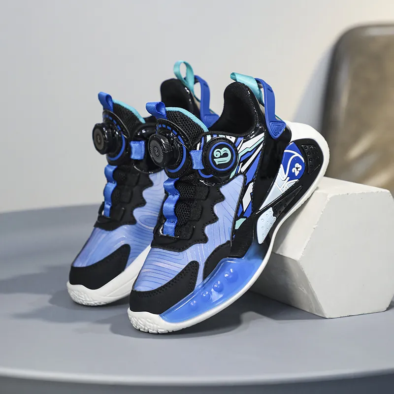 ROBINHOOD Slip Resistant Cushioning Wear Resistant Lightweight Cushioning Low Top Children's Basketball Shoes Kids'-4
