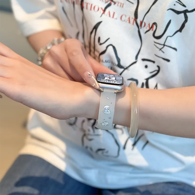 Miss Wrist Apple Compatibility Watch Band 130 180mm Silicone Material-2
