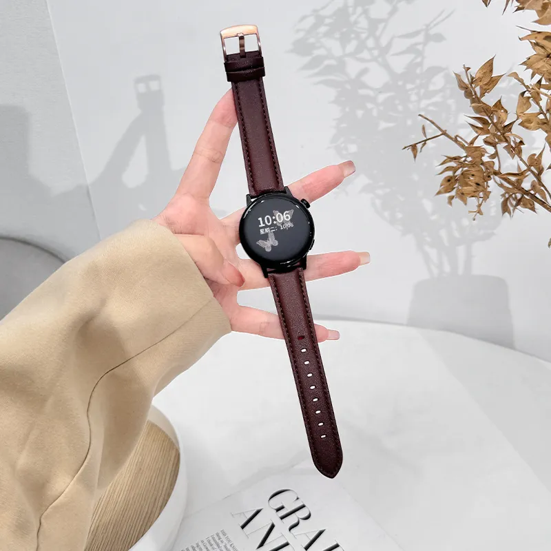 Miss Wrist Huawei Compatibility Watch Band 20mm Artificial Leather Material-14