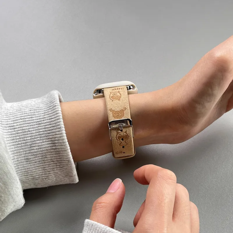 Miss Wrist Apple Compatibility Watch Band 12.5 21cm Artificial Leather Material-3