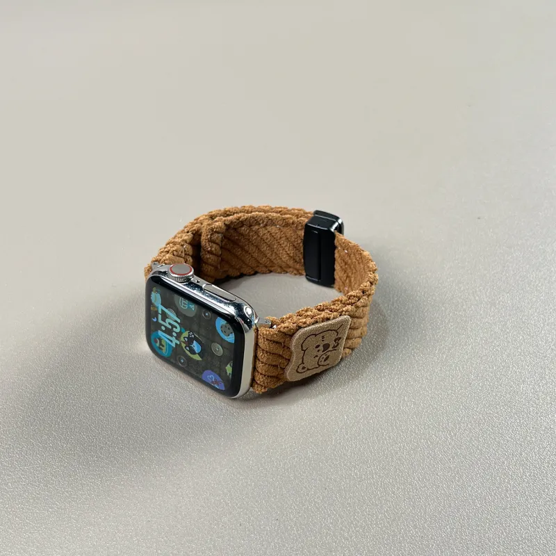 Miss Wrist Apple Compatibility Watch Band 145~208mm Corduroy Material-4
