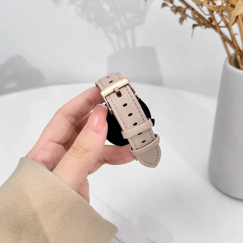 Miss Wrist Huawei Compatibility Watch Band 20mm Artificial Leather Material-12