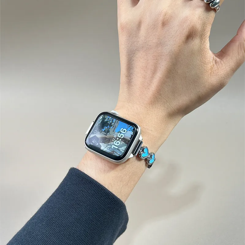 Miss Wrist Watch Bands Apple Compatibility 145~208mm Metal Unisex-5