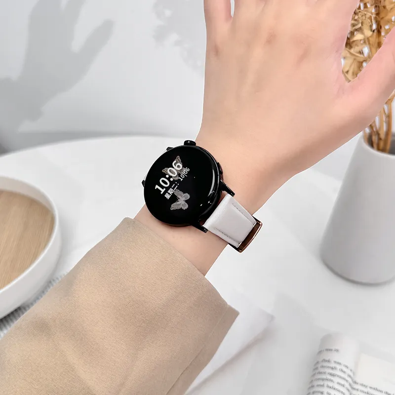 Miss Wrist Huawei Compatibility Watch Band 20mm Artificial Leather Material-3