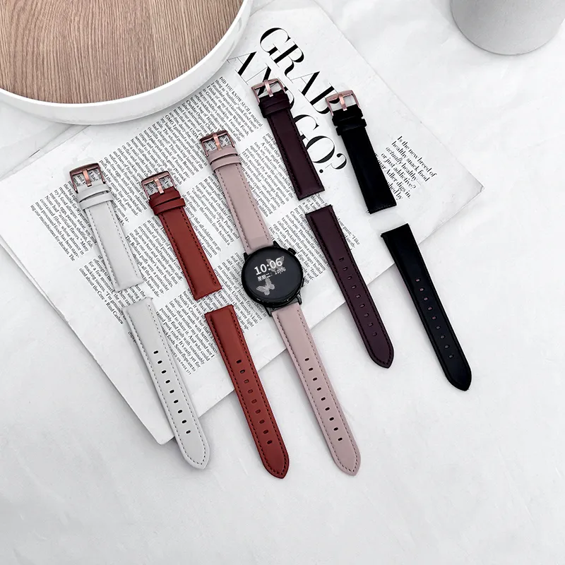 Miss Wrist Huawei Compatibility Watch Band 20mm Artificial Leather Material-6