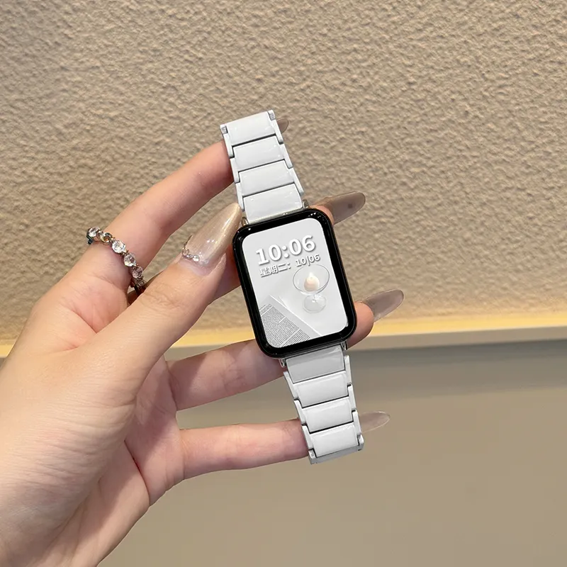 Miss Wrist Watch Band Xiaomi Red Beige Compatibility Ceramic Material-1