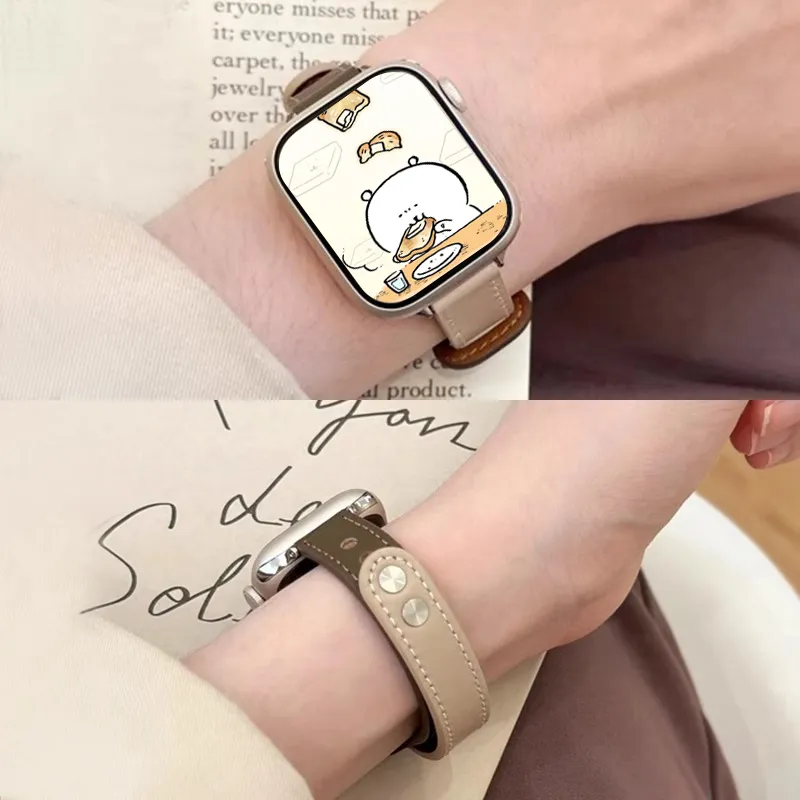 Miss Wrist Watch Band Apple Compatibility 135 200mm Artificial Leather Material-2