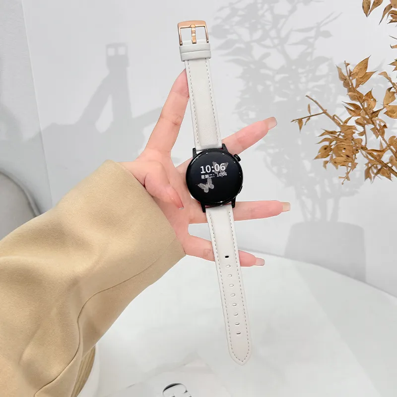 Miss Wrist Huawei Compatibility Watch Band 20mm Artificial Leather Material-1