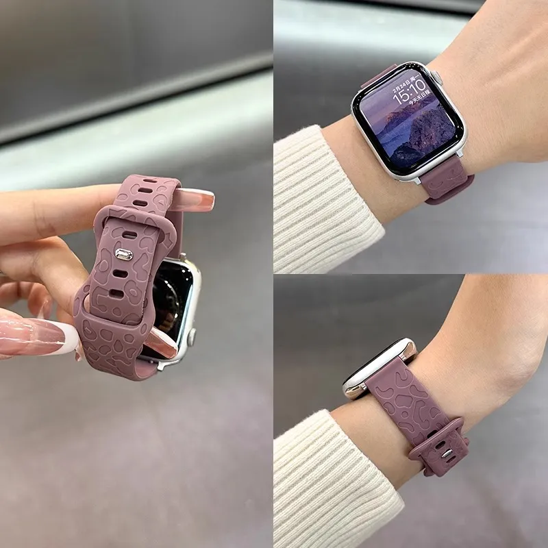 Miss Wrist Watch Bands Apple Compatibility 145~208mm Silicone Material-2